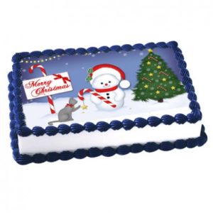 X-Mas Rich Fruit Cake Santa/Snowman Face 500Grm. Square One Homemade Treats